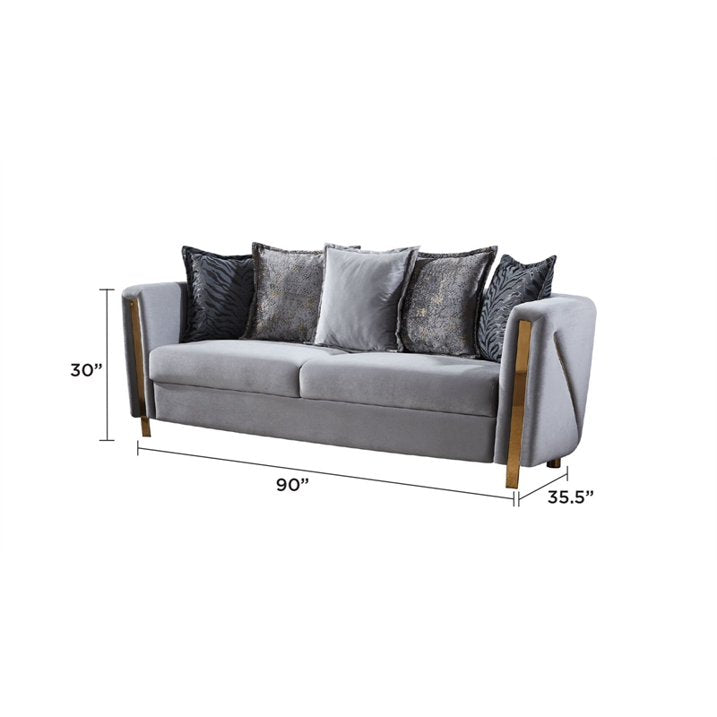 CHANELLE - Velvet Luxury Sofa Set