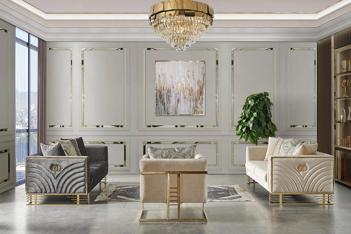 Medusa Velvet Luxury Sofa Set