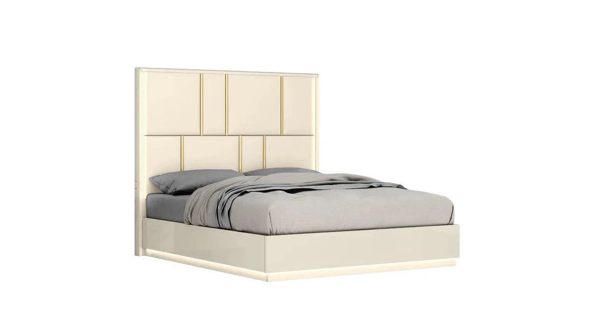 Sienna Beige Lacquer - Bedroom Set