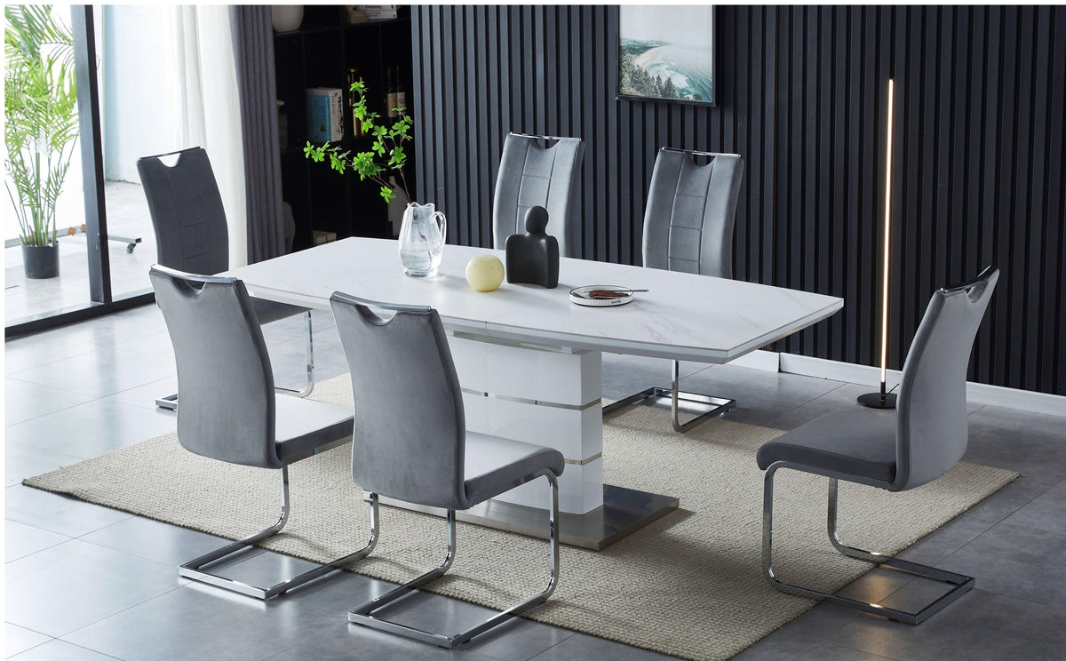 Owen - 7Pc Lacquer Dining Set