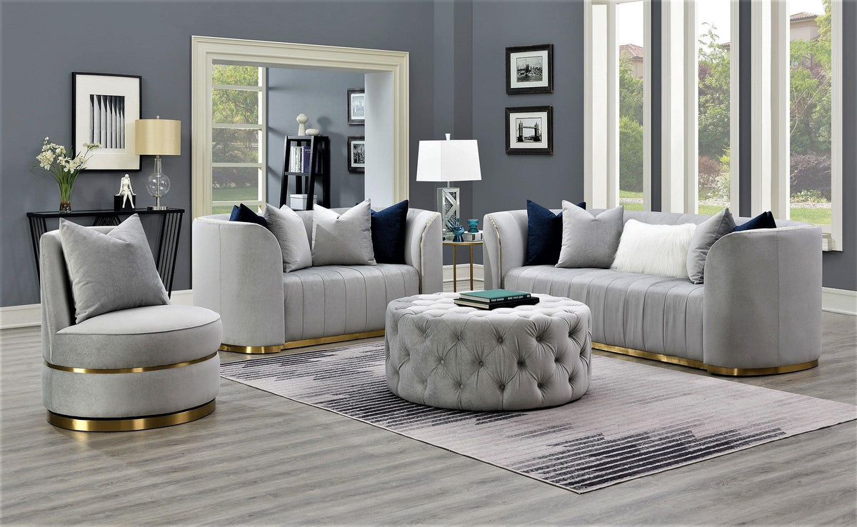 Carla Velvet Sofa Set - GL 6388