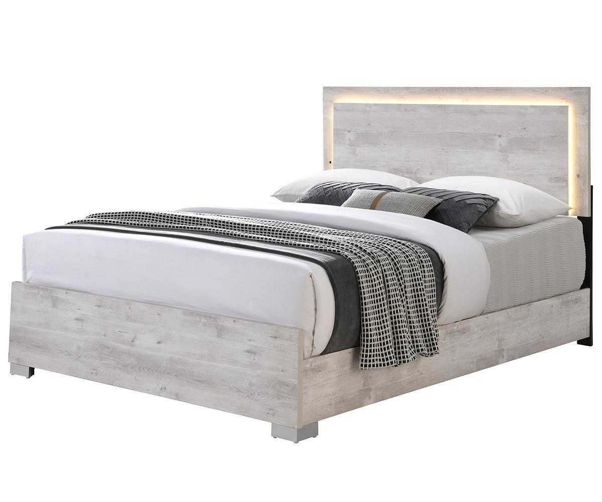 B785 - White Finish Bedroom Set with LED