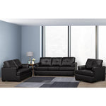 Zurick Black Leather Sofa & Loveseat - 4145