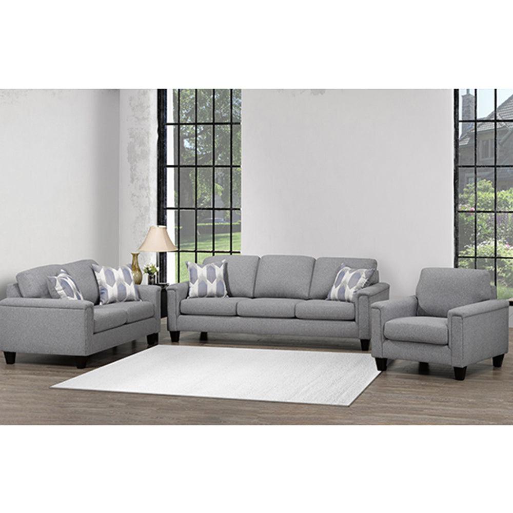 Durant Grey - 3-Piece Fabric Sofa Set - 4414