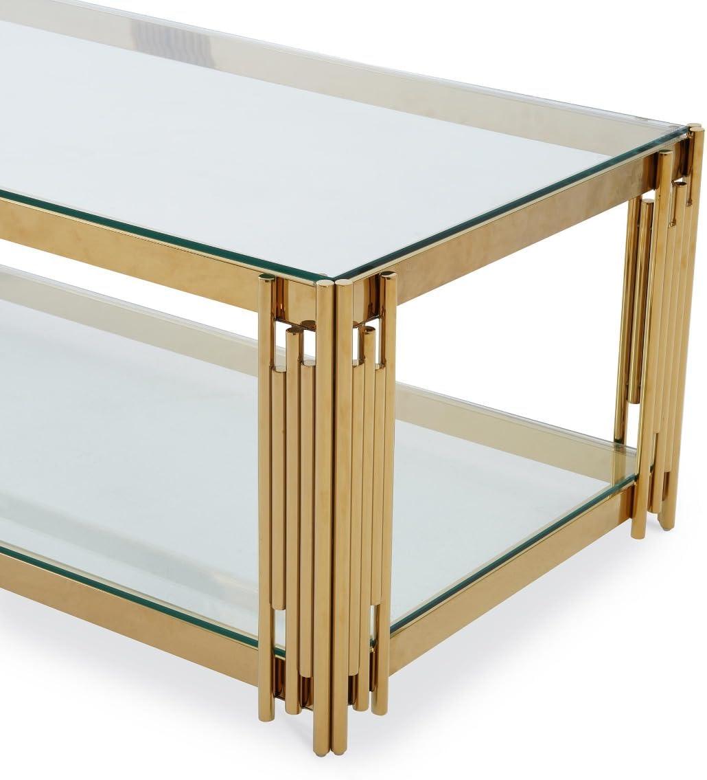 Ethan - Clear Glass Coffee Table