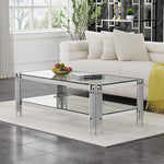 Ethan - Clear Glass Coffee Table