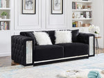 Black Velvet Tufted Sofa Set - GL 6147