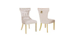 RITA FABRIC CHAIR WITH GOLD LEGS