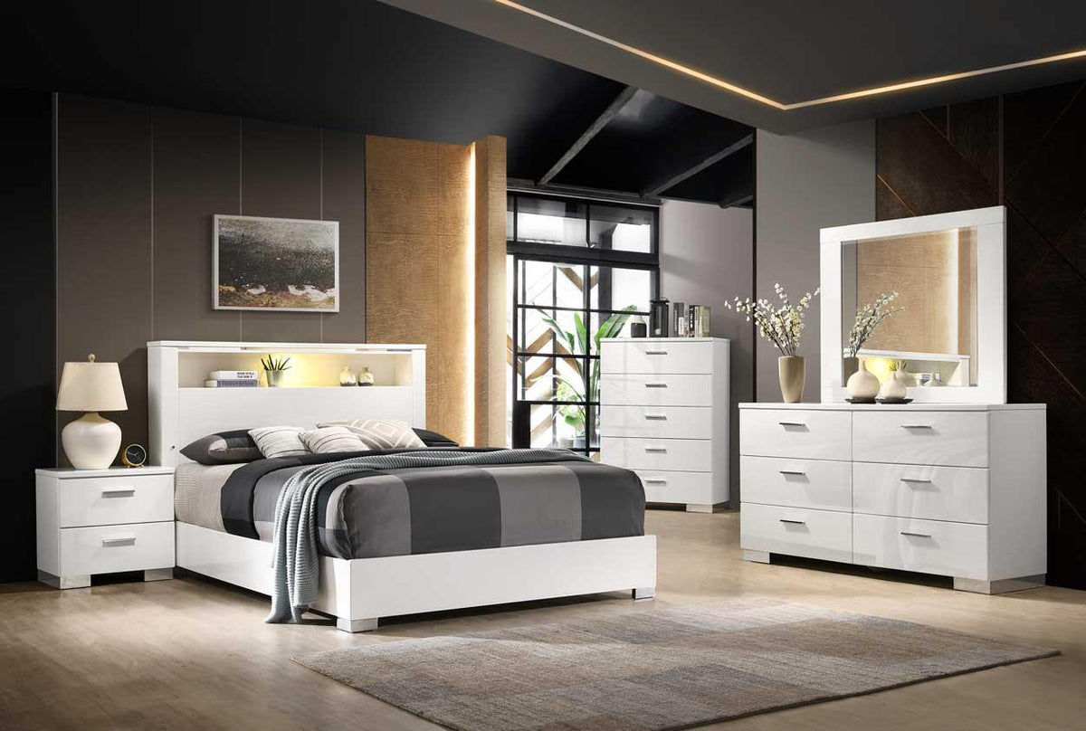 Elaine High Gloss - Bedroom Set