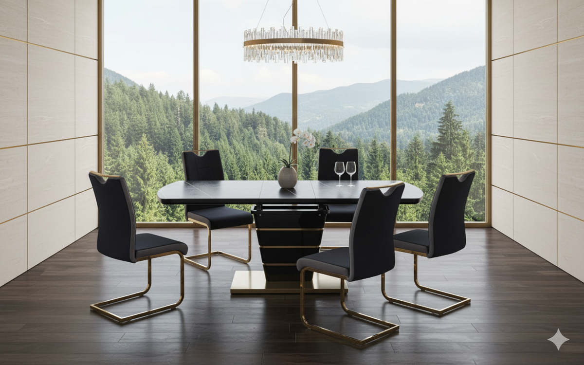 Ryan - Sleek Silhouette 7Pc Dining Set