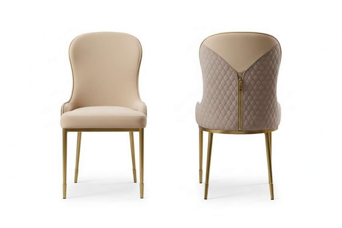 Remi - Marble Top Round Dining Table Set