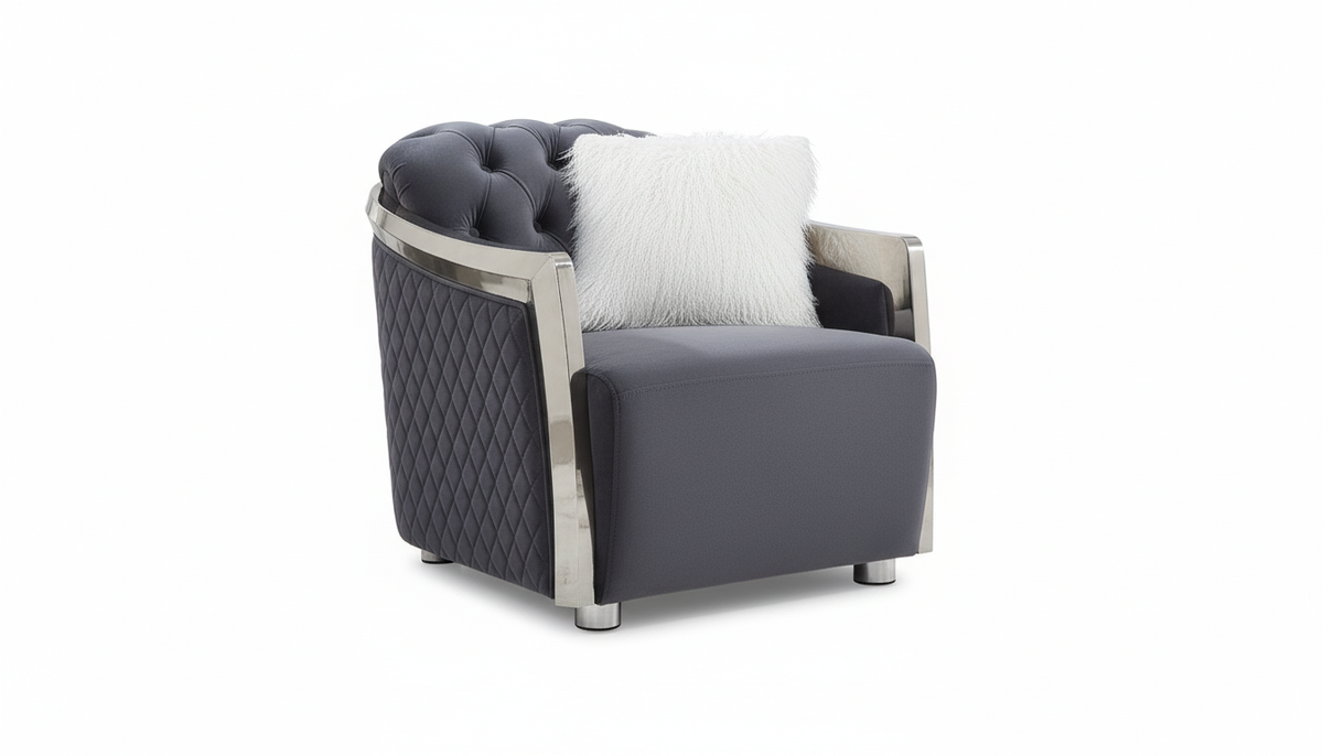 Franco Velvet Tufted Sofa Set - GL 6317