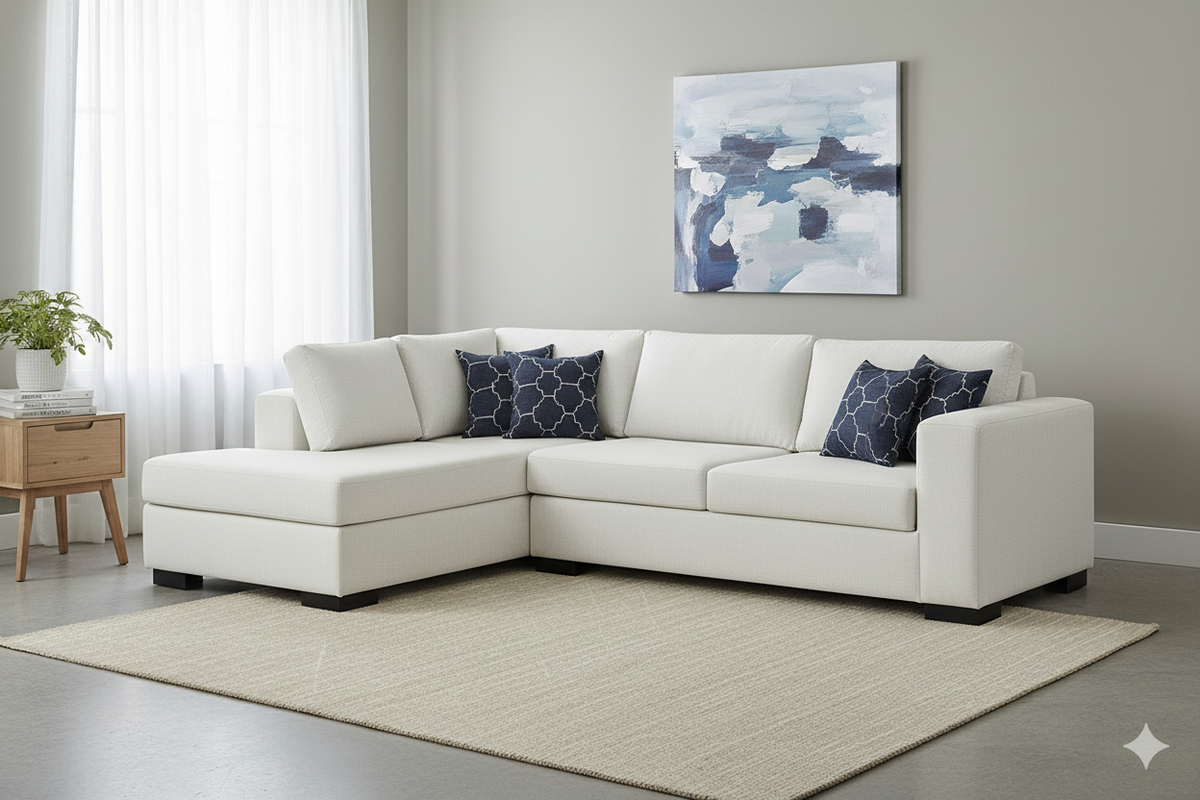 Wooden Frame Sectional Sofa - 2670