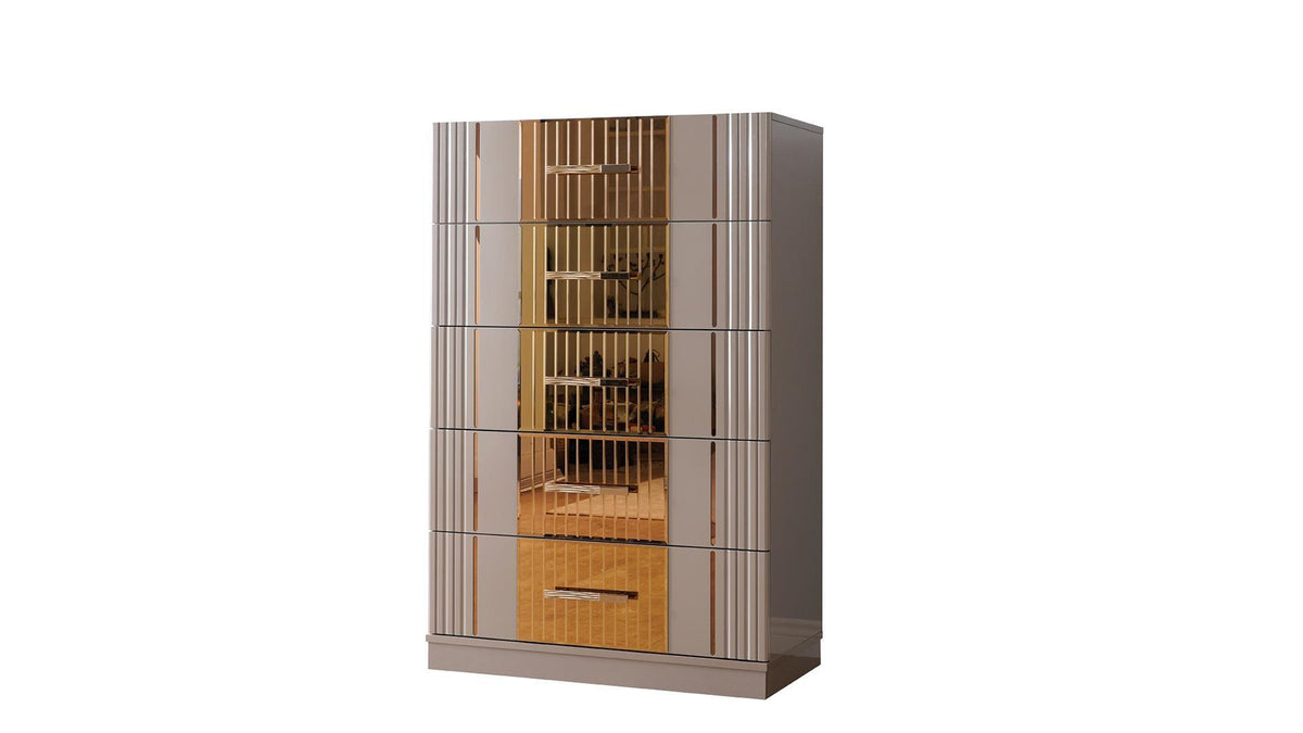 Lorenzo Grey & Gold - Bedroom Set