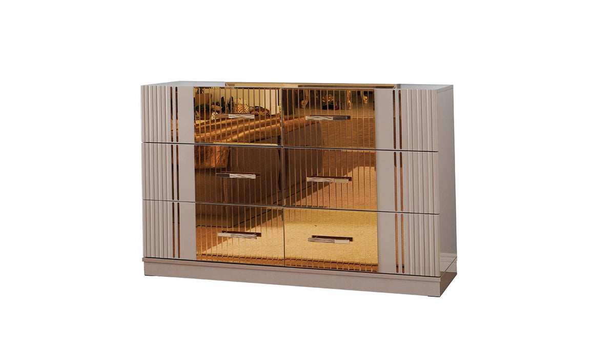 Lorenzo Grey & Gold - Bedroom Set