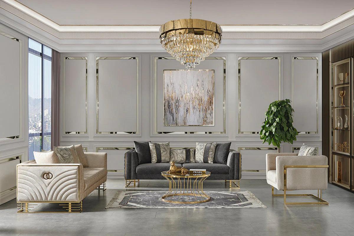 Medusa Velvet Luxury Sofa Set