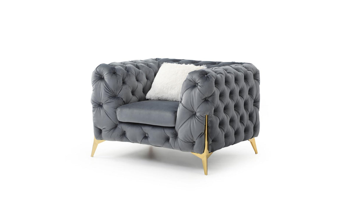 Maderno Velvet Sofa Set