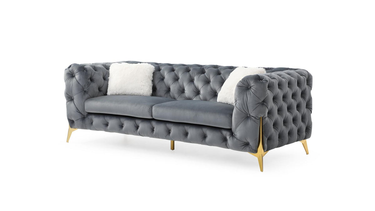 Maderno Velvet Sofa Set