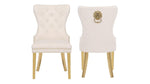 SIMBA FABRIC CHAIRS WITH GOLD LEGS