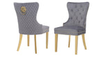 SIMBA FABRIC CHAIRS WITH GOLD LEGS