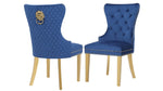 SIMBA FABRIC CHAIRS WITH GOLD LEGS