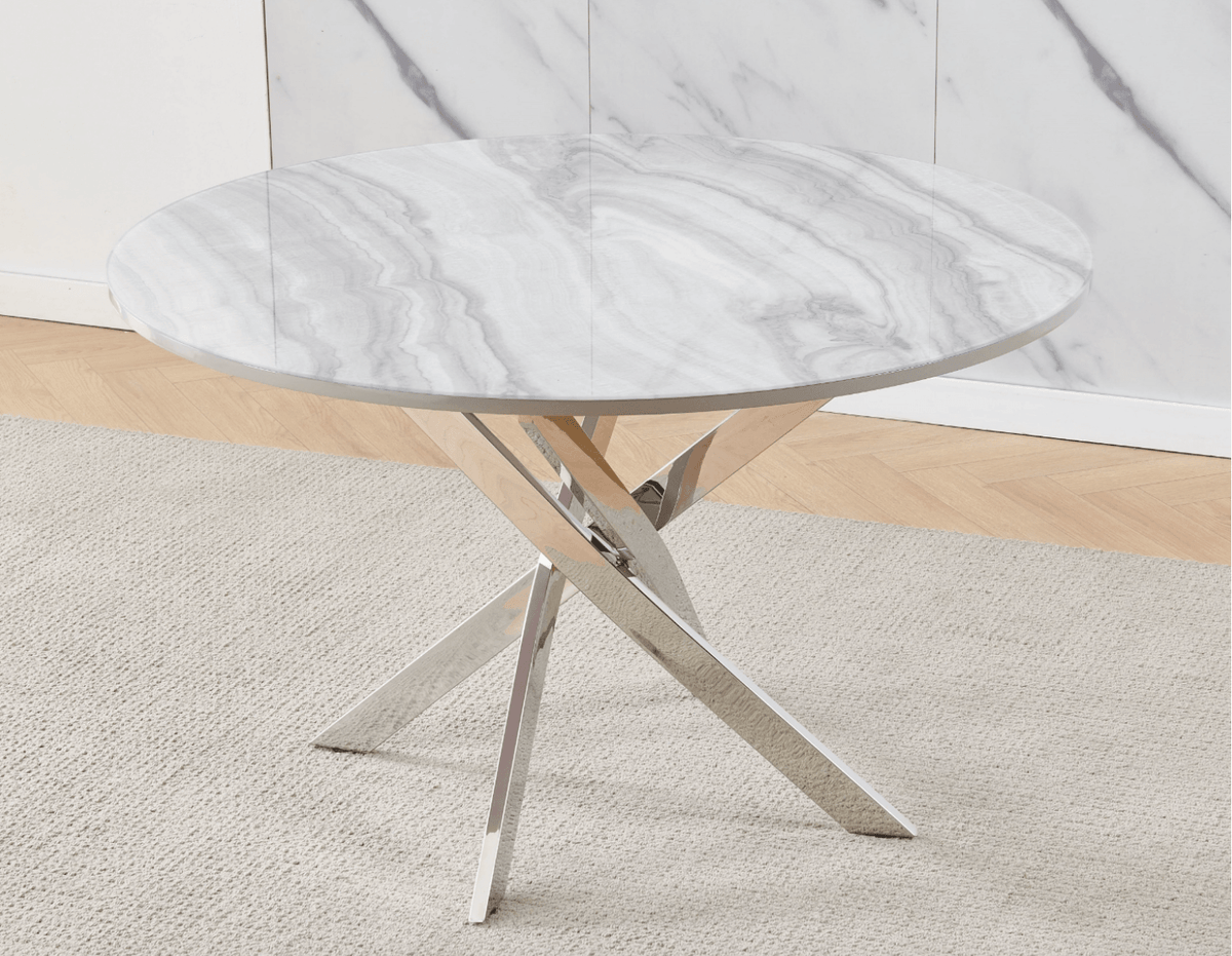 Granite Round Dining Table Set