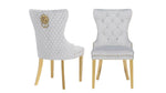SIMBA FABRIC CHAIRS WITH GOLD LEGS