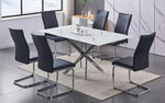 Modern 7-Piece Marble Look Dining Set