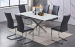 Modern 7-Piece Marble Look Dining Set