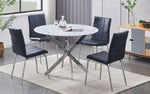 Modern 5-Piece Marble Look Dining Set - T1445