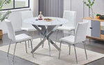 Modern 5-Piece Marble Look Dining Set - T1445