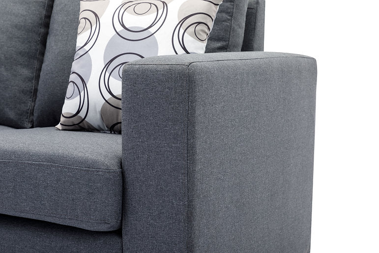 Sectional W/Reversible Chaise Grey Fabric - IF 9325