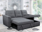 Sofabed Sectional W/Reversible Chaise Grey Fabric - IF 9040