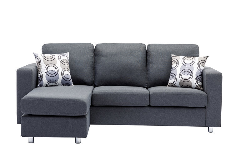 Sectional W/Reversible Chaise Grey Fabric - IF 9325