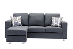 Sectional W/Reversible Chaise Grey Fabric - IF 9325