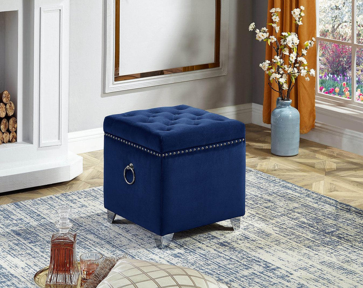 Stylish Velvet Storage Ottoman - IF-6295-6296-6297