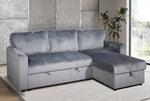 Sofabed Sectional W/Reversible Chaise Grey Fabric - IF 9025