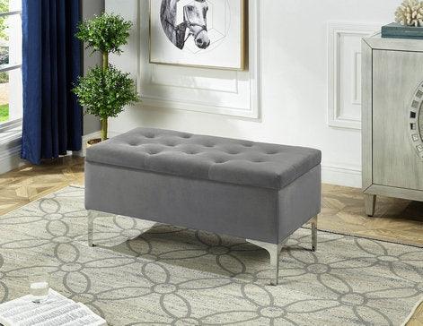 Stylish Velvet Storage Bench - IF-6255-6256-6257