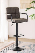 Grey & Black PU Upholstered Bar Stools - ST-7705-7706