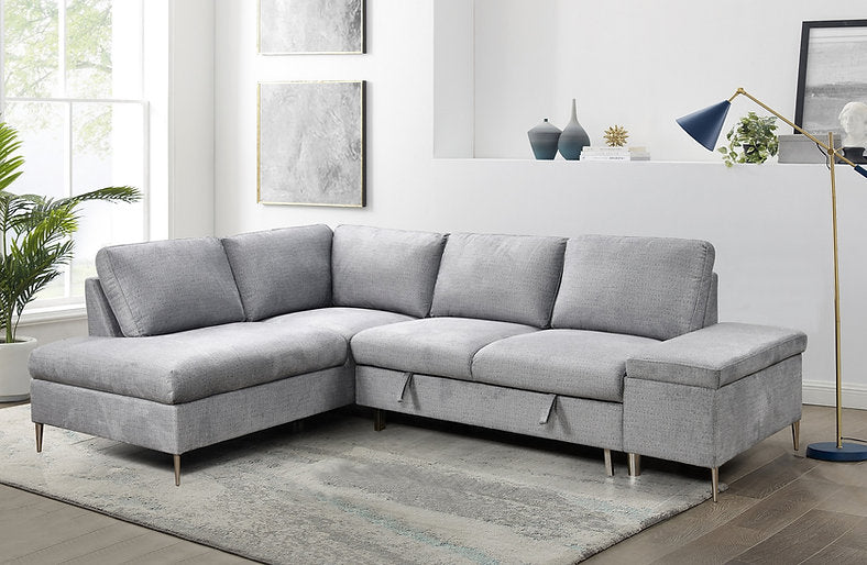 LHF Sofabed Sectional Grey Fabric - IF 9022