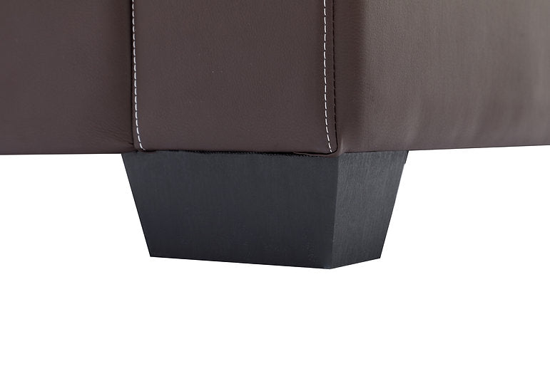 Sectional W/Reversible Chaise Black PU - IF 9355