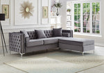 Sectional W/ Reversible Chaise Grey Velvet - IF 9280