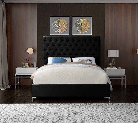 Bed Black-IF-5643 Chrome or Gold Legs