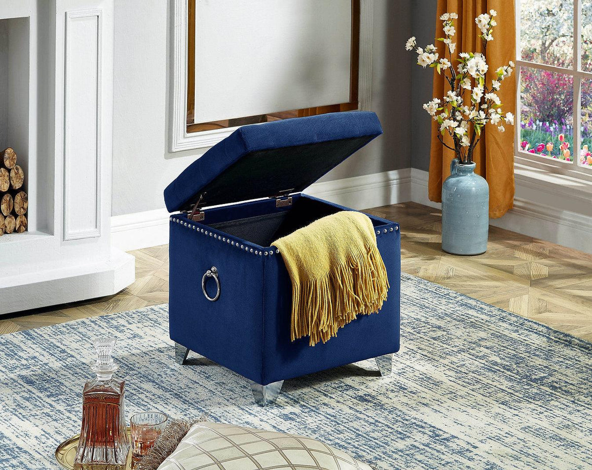 Stylish Velvet Storage Ottoman - IF-6295-6296-6297