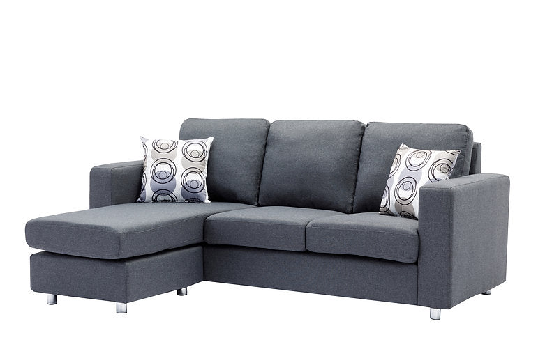 Sectional W/Reversible Chaise Grey Fabric - IF 9325