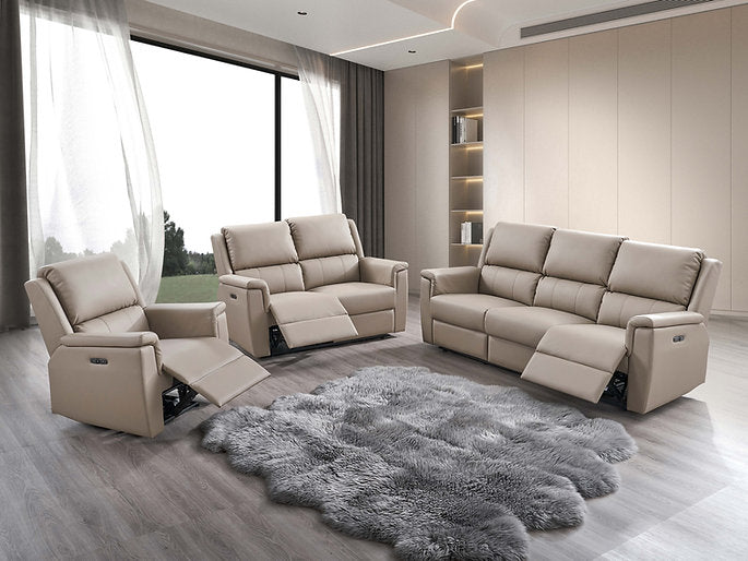 Sofa Set Recliner Stone PU - IF 8150