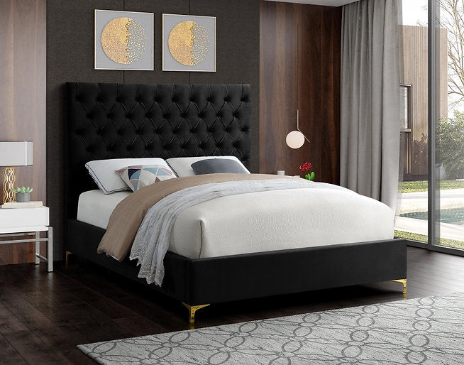 Bed Black-IF-5643 Chrome or Gold Legs