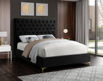 Bed Black-IF-5643 Chrome or Gold Legs