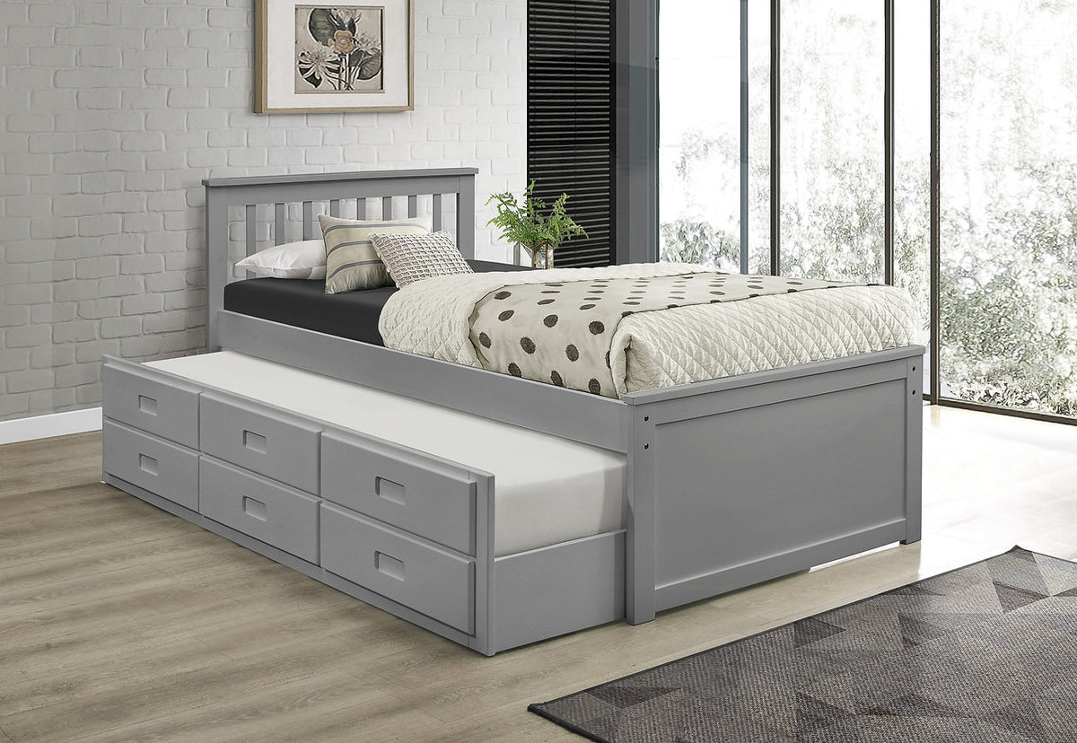 Single/Single Captain Bed Grey-IF 300