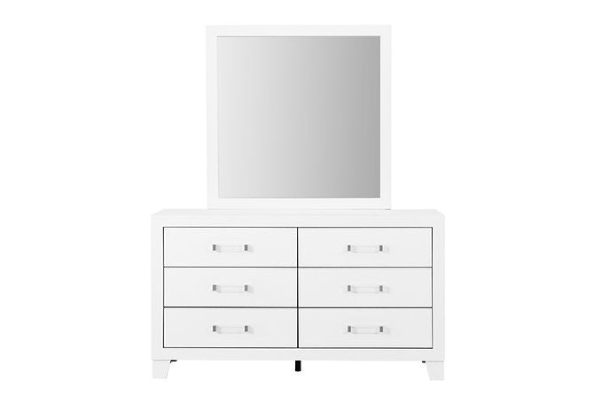 Lucia-White Dresser & Mirror